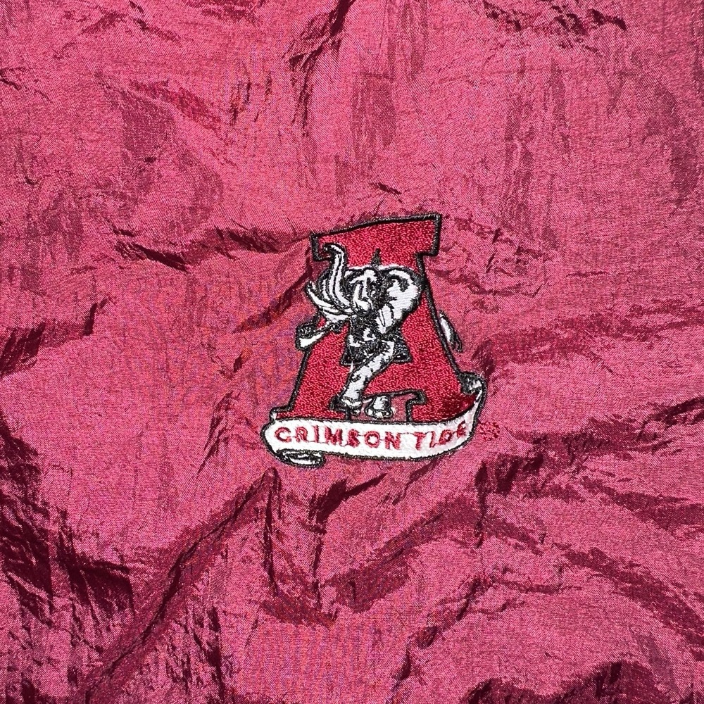 Vtg Alabama Crimson Tide Pants Men Size Large Embroidered Logo Windbreaker Track View 2